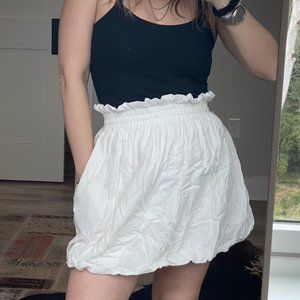 White bubble skirt